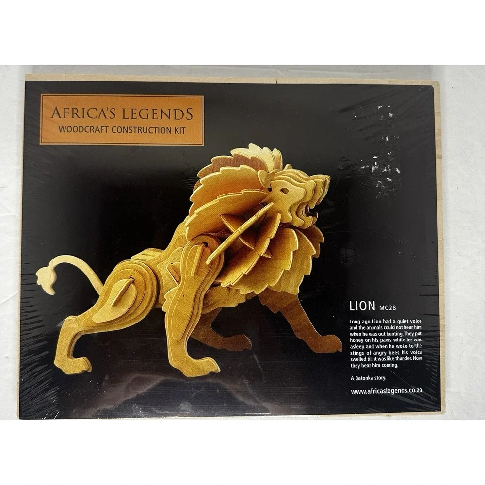 NEW‎ AFRICAS LEGENDS WOODCRAFT CONSTRUCTION KIT LION